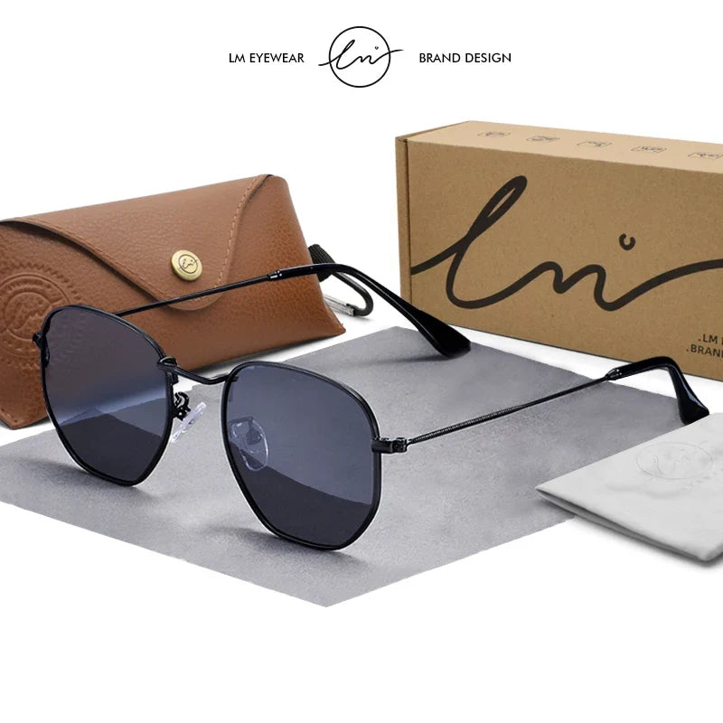 New Fashion Women Hexagon Sunglasses Men Retro Polarized Driving Coating Mirror Sun Glasses Goggle UV400 Eyewear gafas de sol