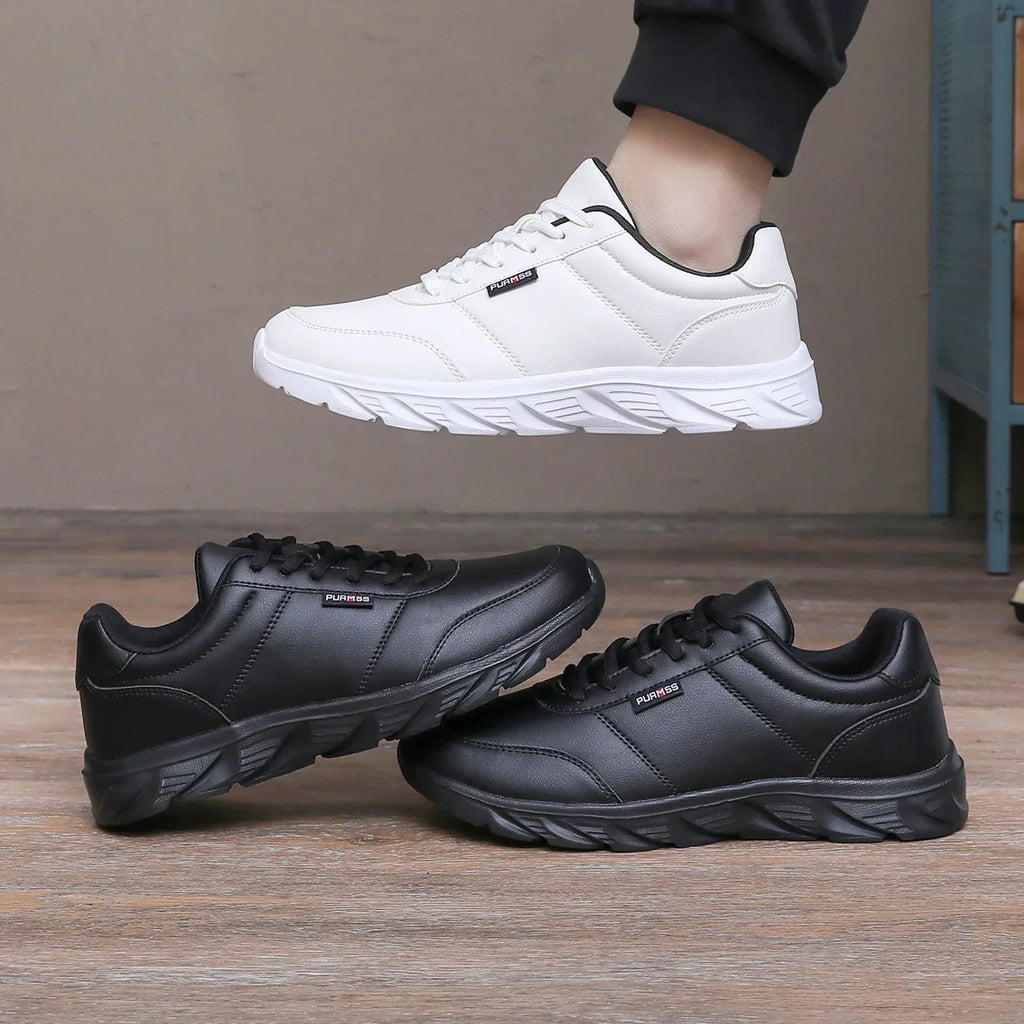 2025 Men Shoes Spring Autumn Waterproof Walking Sneakers Leisure Male Leather Sports Shoes Non-Slip Footwear