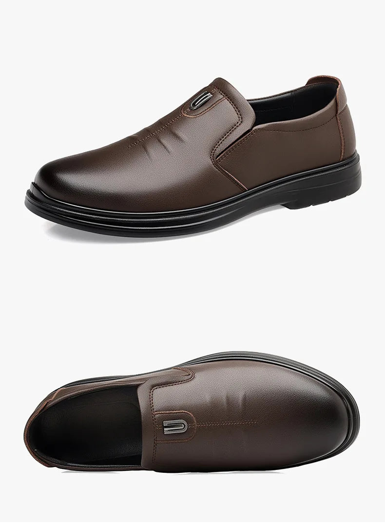 Spring Autumn New Designer Loafers for Men Solid Color Fashion Business Casual Shoes Male Soft Sole British Leather Shoes Man