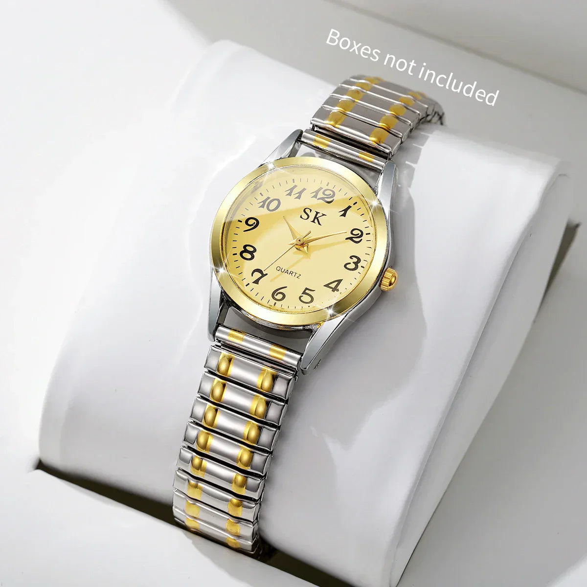 Elegant Small Dial Women Watches Fashion Elastic Strap Quartz Watch Reloj Mujer（Without Box）