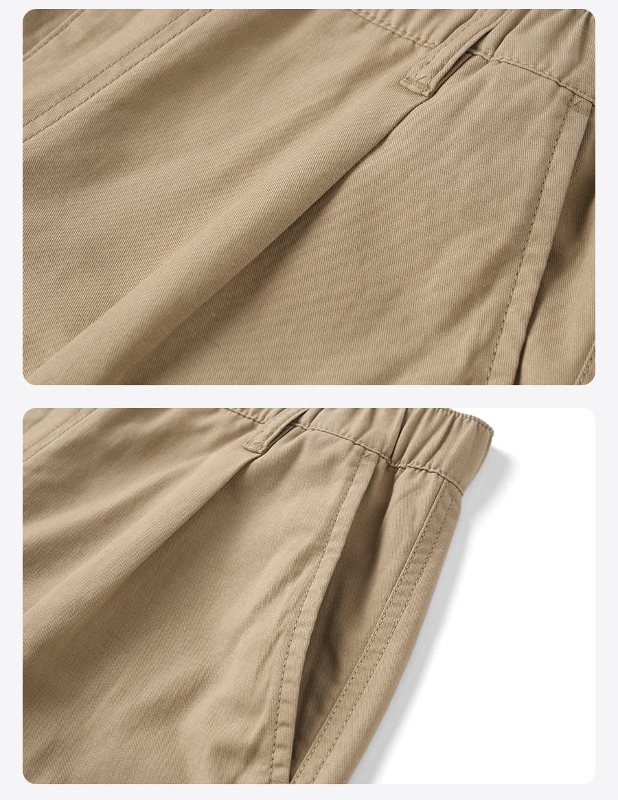 SIMWOOD 2026 Summer New Oversize 215gsm Tencel Lyocell Blend Fabric Cargo Shorts Men Fashion Outdoor Wear