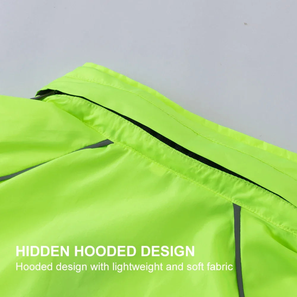 Cycling Windbreaker Windproof Waterproof Reflective Bicycle Jacket Ultralight MTB Road Bike Jersey Portable Cycling Coat