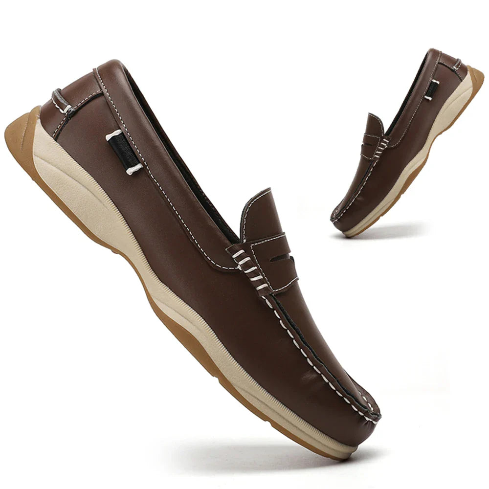 Men's Business Casual Loafers Shoes for Office Travel And Vacation Durable Elegant TPR Outsole Formal Shoes