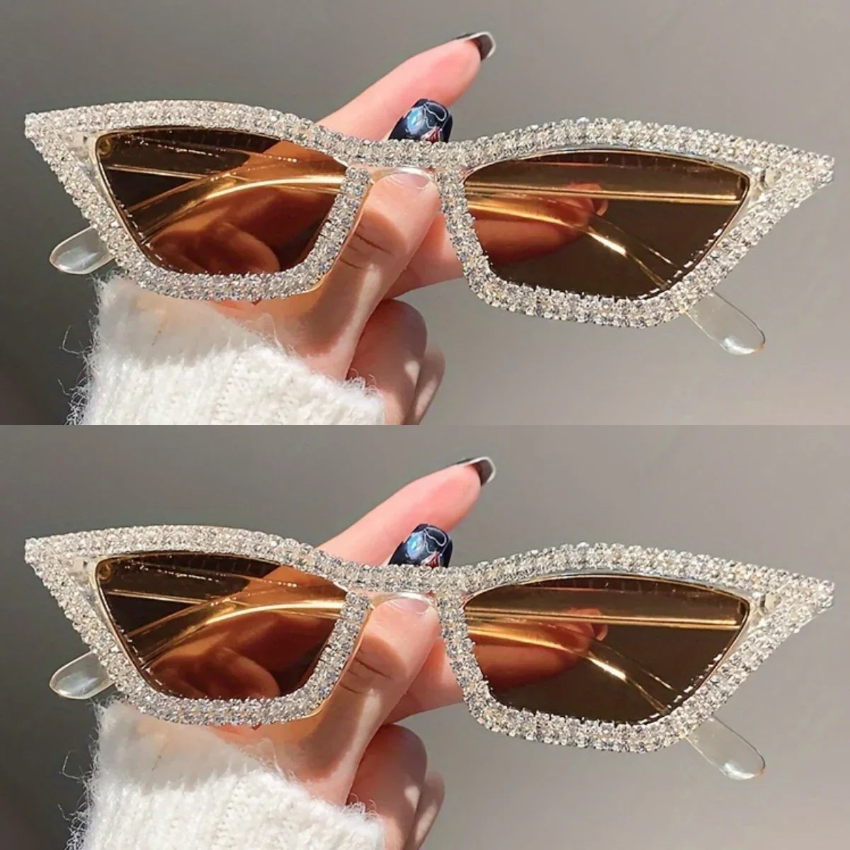 نظارة شمسية مرصعة بأحجار الراين قطعة واحدة، نظارات للحفلات بتصميم عين القطة، نظارة شمسية بتصميم عين القطة، نظارات للعين للنساء والرجال، نظارات بار