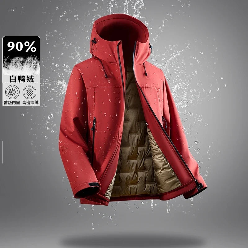 90% White Duck Down Men's Waterproof Windproof Warm Down Jacket 2025 Winter Jacket Casual Thick High-quality Clothing