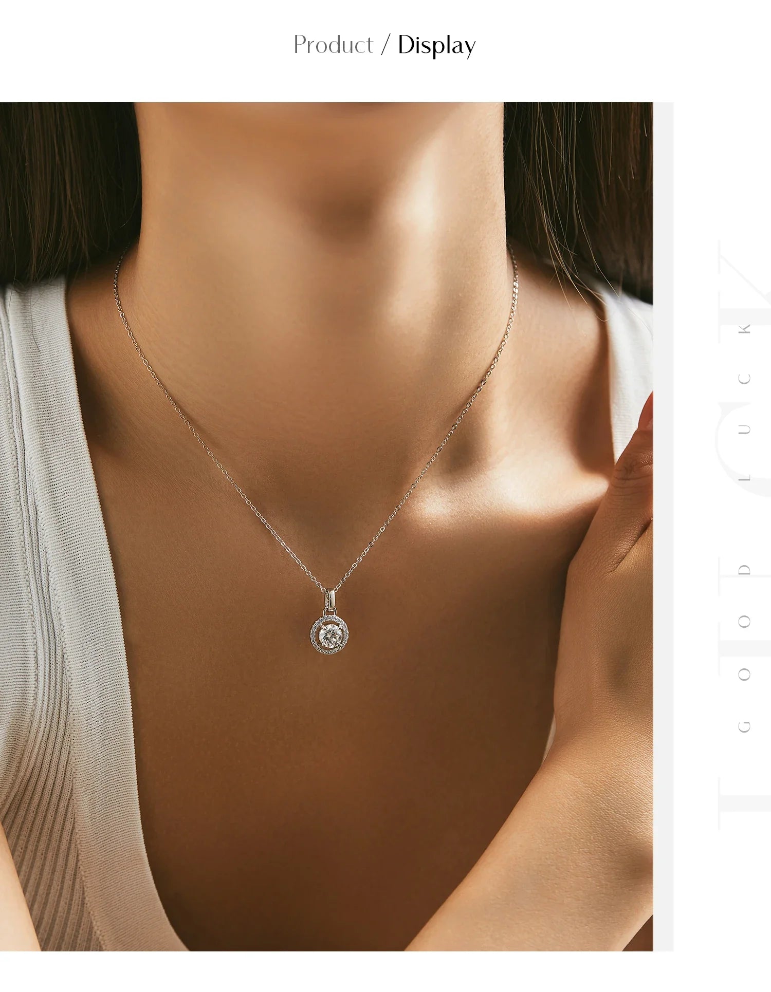 1 Carat D color Moissanite Pendant Necklace For Women 925 Sterling Silver Wedding Bridal Fine Jewelry With Certificate