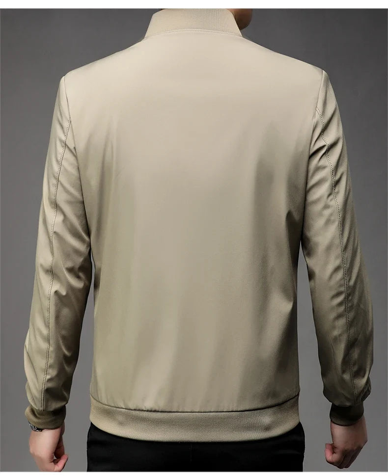 Men's High-Quality Fashion Spring Baseball Collar Business Casual Jacket Handsome Youth Coat Dad Jacket M-5XL