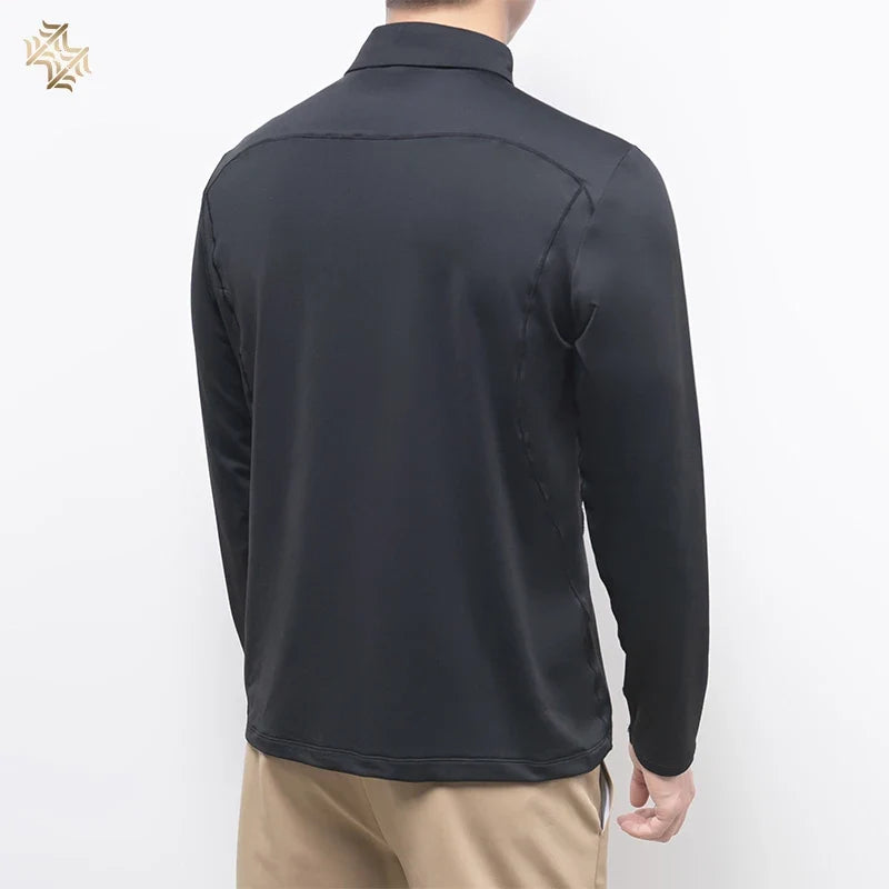 SBWL Men's autumn/winter outdoor sports base shirt fashion high quality running fitness riding golf long sleeve T-shirt Gym Tops