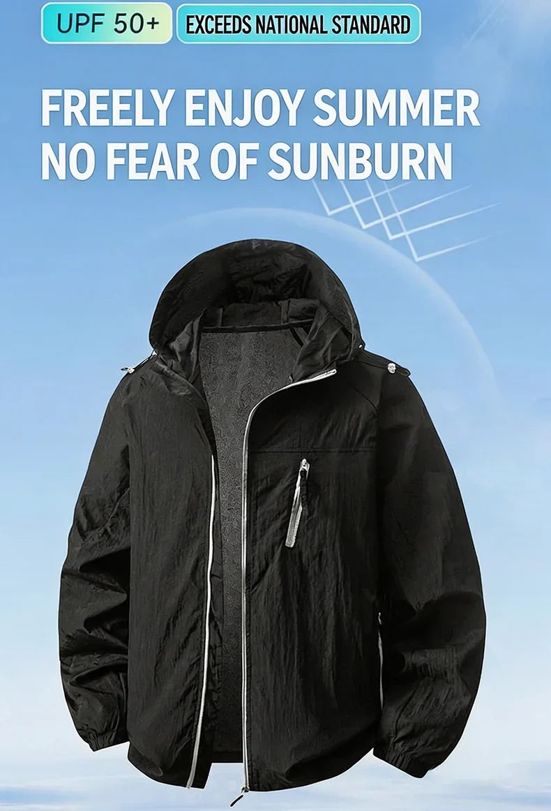 Summer Windbreaker Men Women Lightweight Sun Protection Jacket Unisex Camping Climbing Hiking Outdoor Sports Anti-UV Coat
