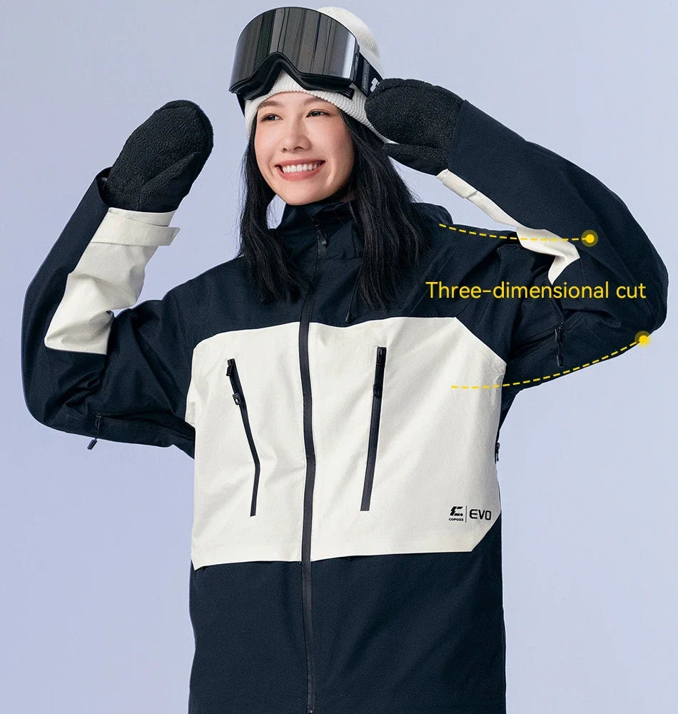 Ski Jacket Women Man Hooded Ski Wear Windproof Winter Overalls Hoodie Waterproof Outdoor Sports Clothing Snowboard
