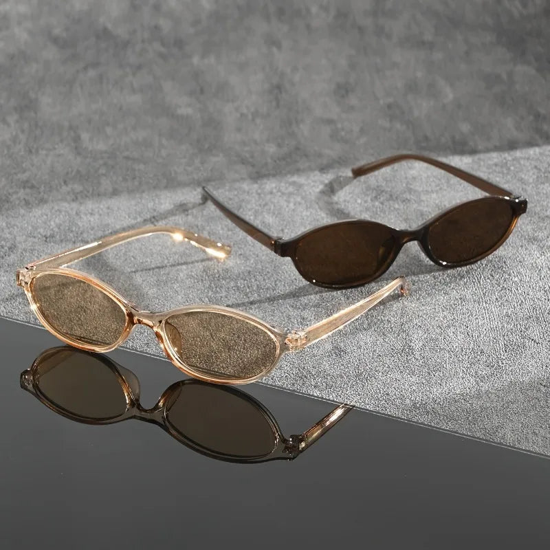 1 Pair of Y2K Style Classic Oval Frame Men's and Women's Fashionable Glasses Are Perfect for Casual Wear Photography
