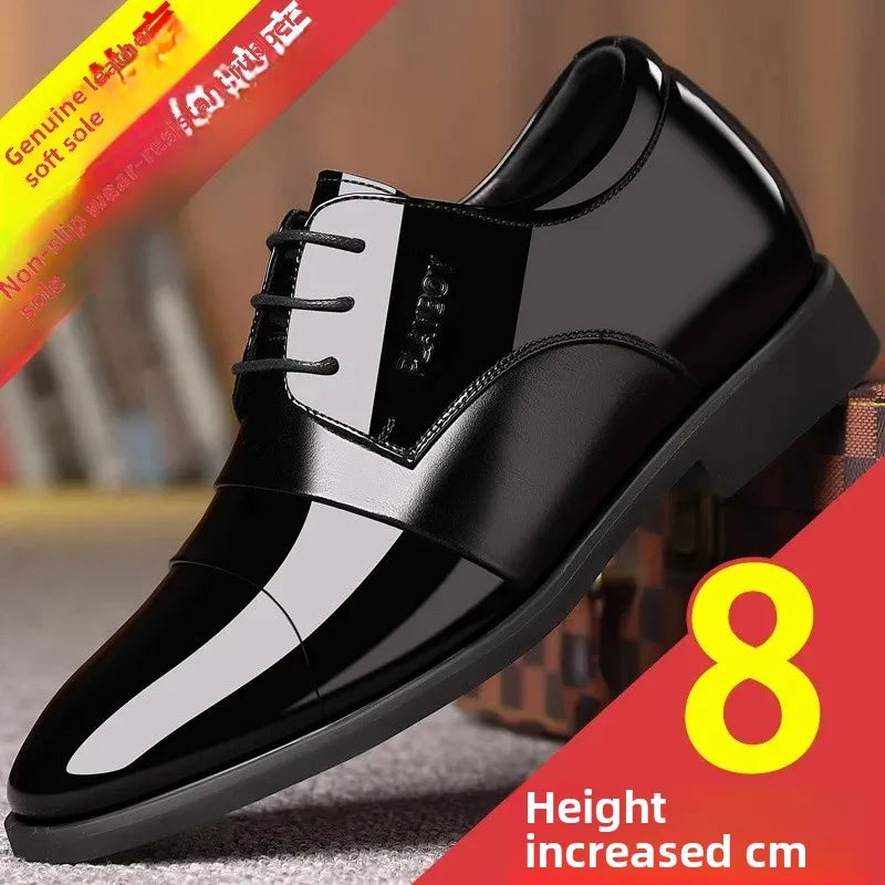 Men's Business Casual Leather Shoes – Genuine Leather, Black or Brown, EU 40–48
