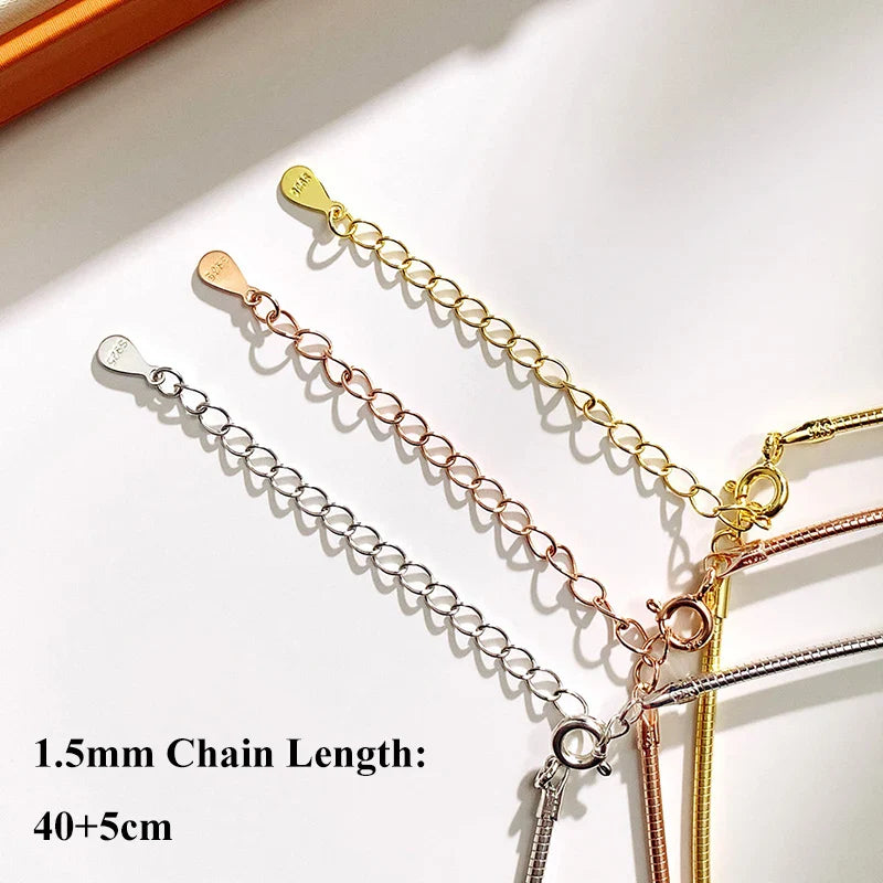 Solitaire Oval Cut Moissanite Pendant 2/3/4ct for Women s925 Silver Party Bridal 1.5mm Solid Choker Neck Chain Necklace