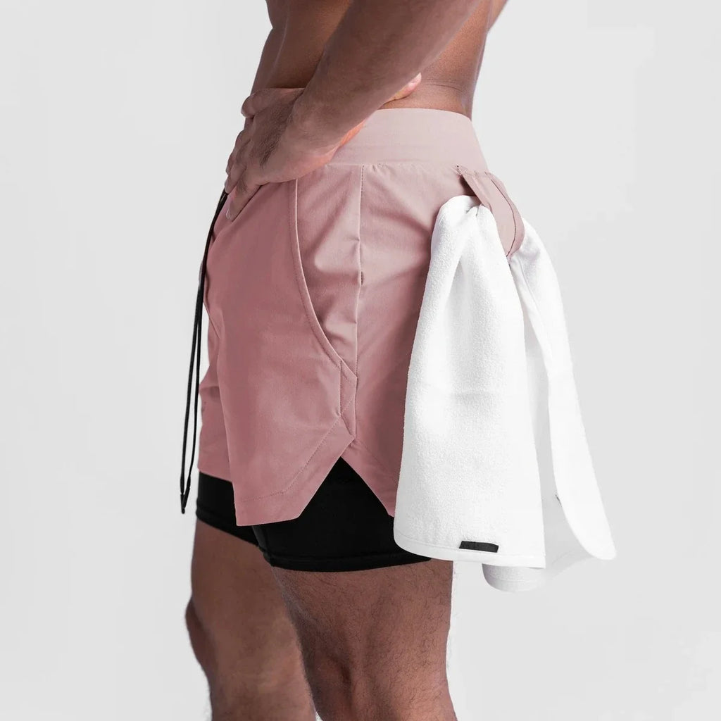 Fashion Gym Shorts for Men Clothing Casual Sweatpants Outdoor Running and Cycling Breathable Double-layer Shorts Men