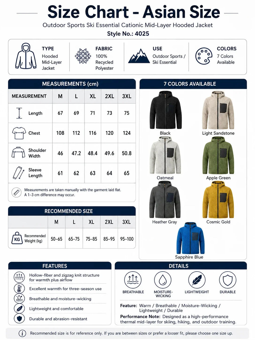 Wave Pattern Fleece Lined Hooded Zip-up Jacket/Sweatshirt: Warm & Outdoor-Ready  Ideal for Couples Hooded Sweatshirt