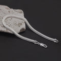 2.8mm 925 Sterling Silver Fox Tail Chain Bracelet for Men Women High Polished Classic Bracelet Simple Trendy Jewelry Accessories