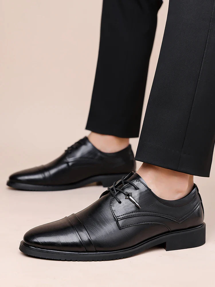 Fashion Business Dress Men Shoes Classic Leather Men's Formal Shoes Comfortable Slip On Dress Shoes Men Oxfords Size 47 48
