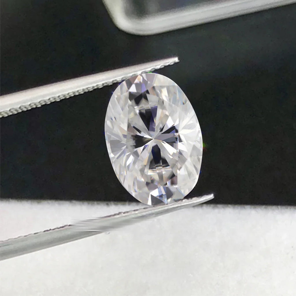 Certified Oval Moissanite Ring 1 Carat 5*7mm Brilliant Stone Solid Sterling Silver 925 Wedding Jewelry For Woman Gift