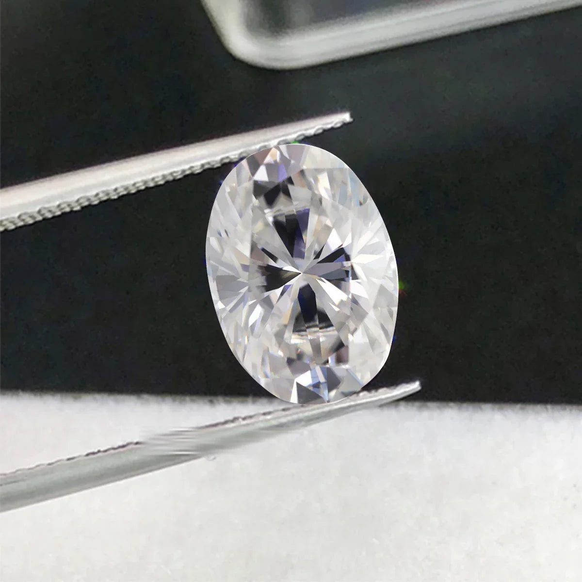 Certified Oval Moissanite Ring 1 Carat 5*7mm Brilliant Stone Solid Sterling Silver 925 Wedding Jewelry For Woman Gift