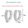 All Moissanite Stud Earrings for Women Full Diamond Small Size Ear Jewelry Dating Birthday Gift 100% 925 Sterling Silver