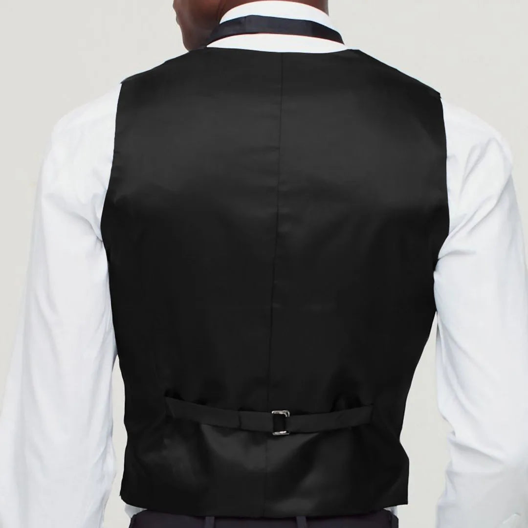 Men Vest Black With Lapel Single Button Waistcoat For Wedding Birthday Party Prom Business Work Daily Casual Men Suit Vest