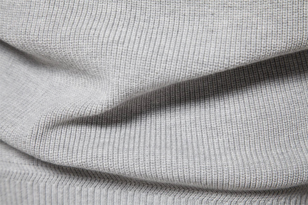 2023 New Autumn Cotton Zipper Cardigans for Men Fashion Casual Social Men Sweaters High Collar Warm Winter Knitted Sweater Men