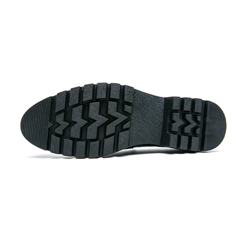 Mens Loafers Party Business Thick Soled Men Leather Shoes Dress Platform Shoes Comfortable Fashion New Casual Shoes for Men