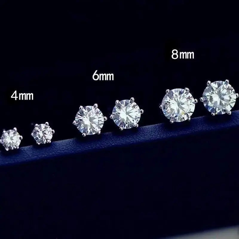 GRA Certificate Promotion 100% Moissanite Earrings for Women Pass Diamond Test Pen Ear Studs 925 Sterling Silver Fine Jewelry