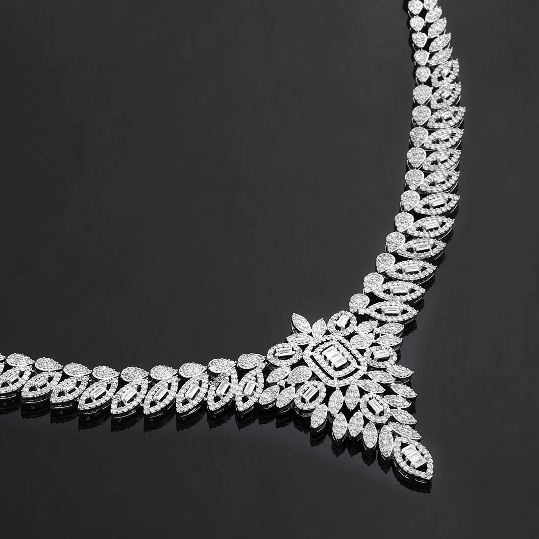 2024 Wedding Jewelry Necklace Sets for Women AAA Cubic Zirconia Bridal Jewellery Set Dubai Saudi Party Engagement Accessory