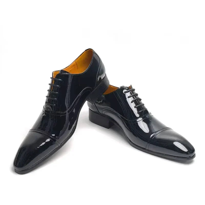 Deluxe Men's Leather Shoes Business office formal leather shoes Oxford Lace-up Classic Fashion cowhide shoes for Men