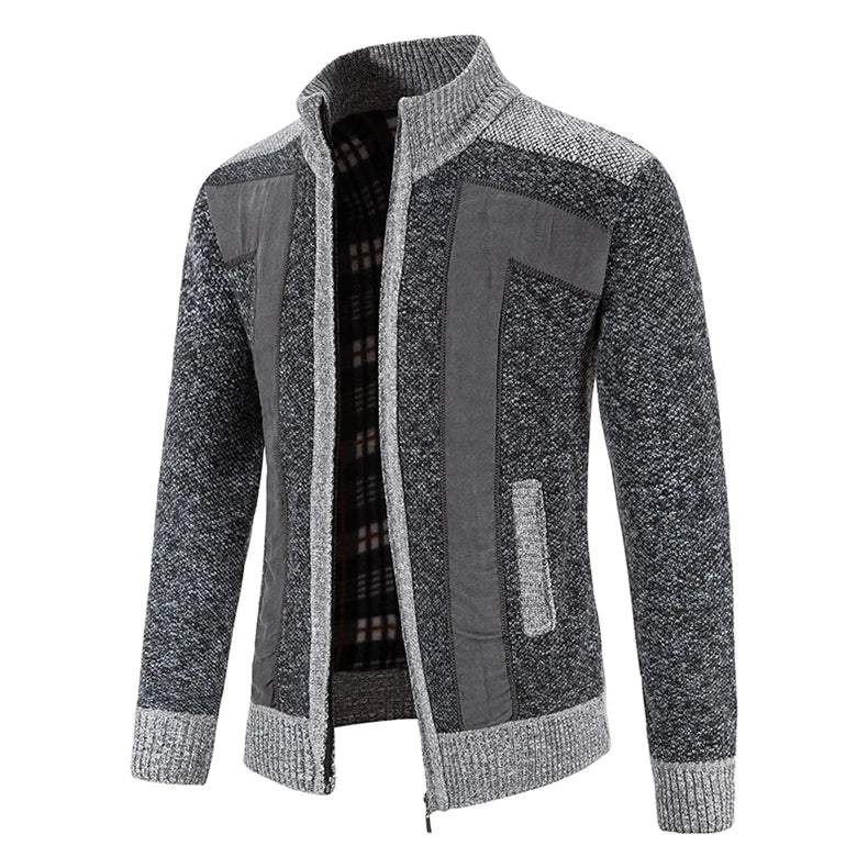 Autumn Spring Sweater Men's Cardigan Zip Up Turtleneck Jacket Y2K Sweatshirt Winter Hombre Cold Coat Knitted Jumper Sweatercoat