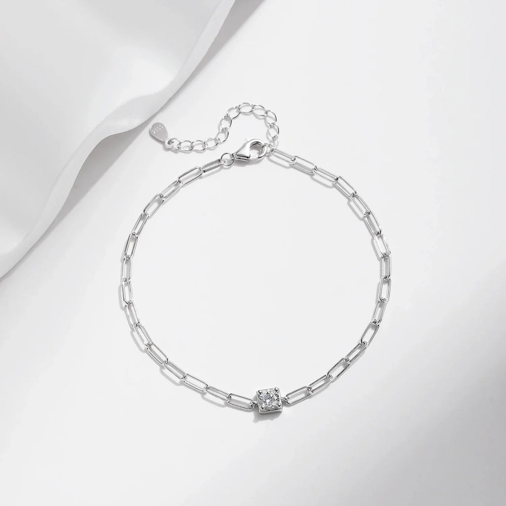Clear D Color Moissanite Bracelet 0.3 Carat Lab Diamond 925 Sterling Silver Elegant Bracelet For Women Fine Jewelry
