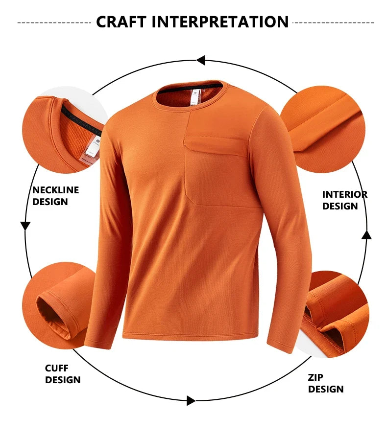 SBWL 2026 Warm Fitness Jacket High-Quality Outdoor Sports Top with Stand-Up Collar for Autumn/Winter Running Long-sleeved Tshirt