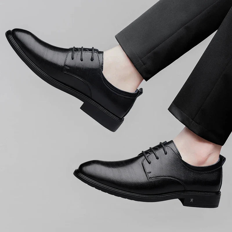 New Mens Formal Business Oxford Shoes Classic Leather Dress Shoes Wedding Office Casual Footwear Derby Shoes Male Sneakers