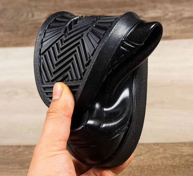 Men's Waterproof Non Slip Rain Shoes Low Cut Kitchen Work Shoes Soft Sole Outdoor Fishing Durable Rubber Shallow Water Shoes
