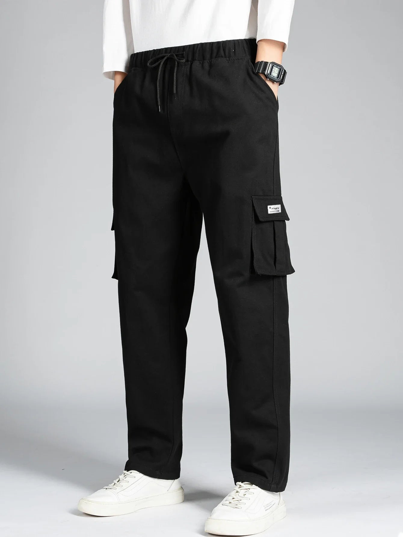Casual Pants Men's Fashion Loose Straight Wide Leg Pants