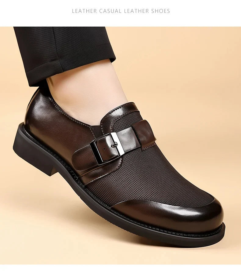 Leisure Walk Male Loafers Outdoor Anti-slip Men's Driving Shoes Handmade Business Footwear Elegantes Slip on Flats Oxford Shoes