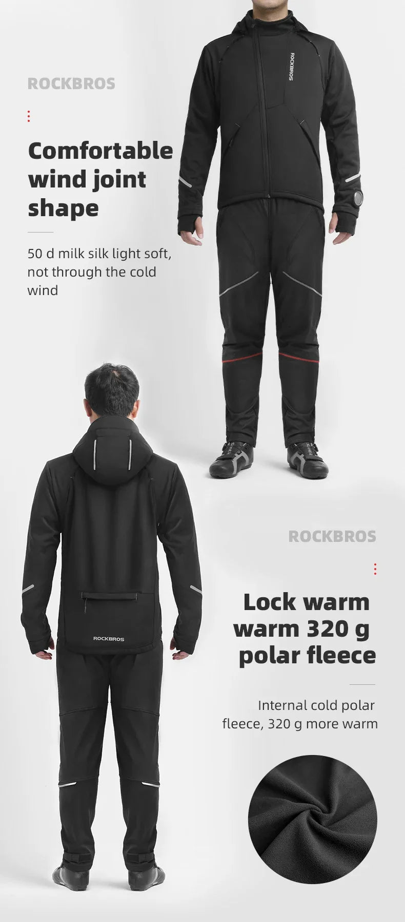 Bicycle Jacket Winter Cycling Clothing Thermal Fleece Long Sleeve Cycling Bike Clothing Warmer Windproof Sportswear