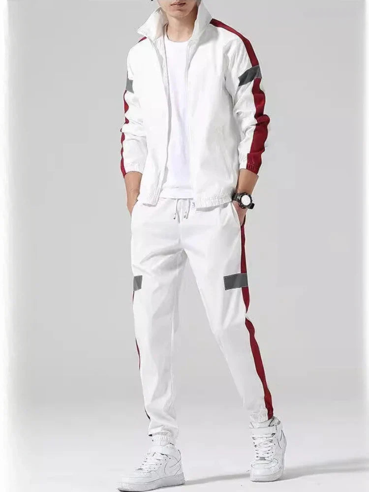 Sports Suit Men's Spring and Autumn Casual Running Sportswear Cardigan Casual Sweater Three-piece Suit