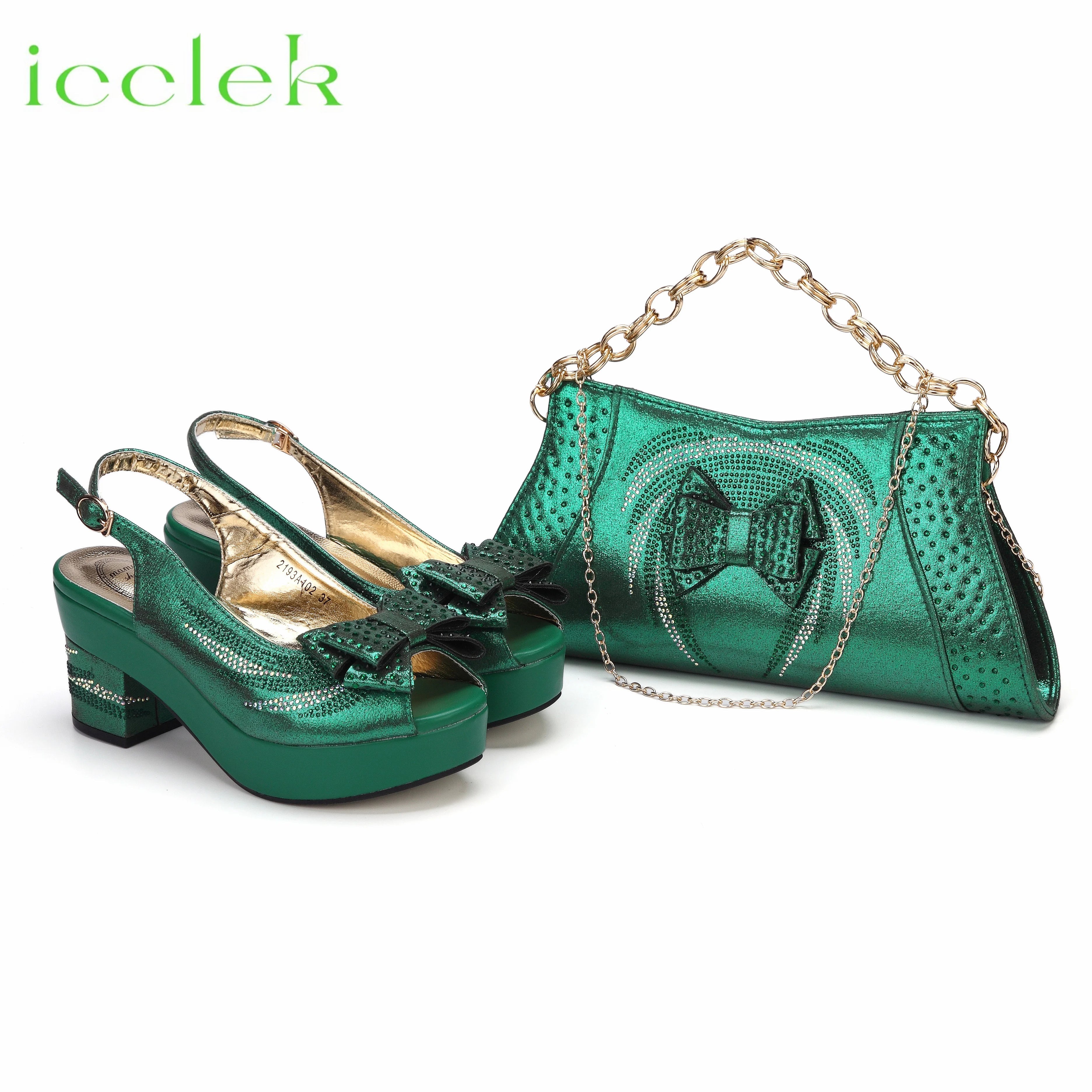 Peep Toe Ladies Sandals with Bag Set For Women Wedding Party Pump
