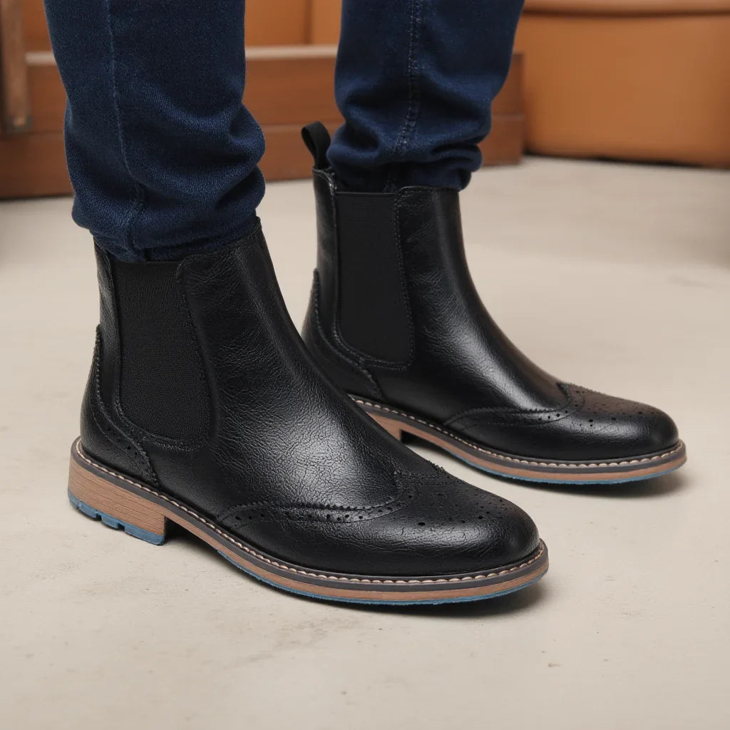 Brogue Men Chelsea Boots