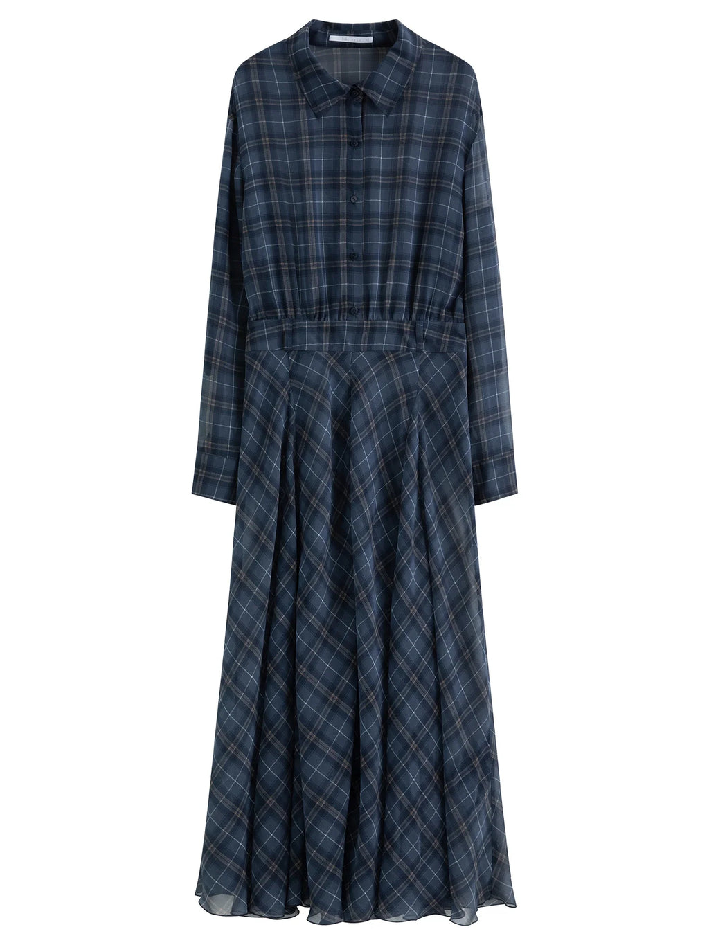 Retro Checkered Elegant Commuter Dress for Women Spring 2026 New Arrival Quick-Drying Easy-Care WIth Inner camisole Dress