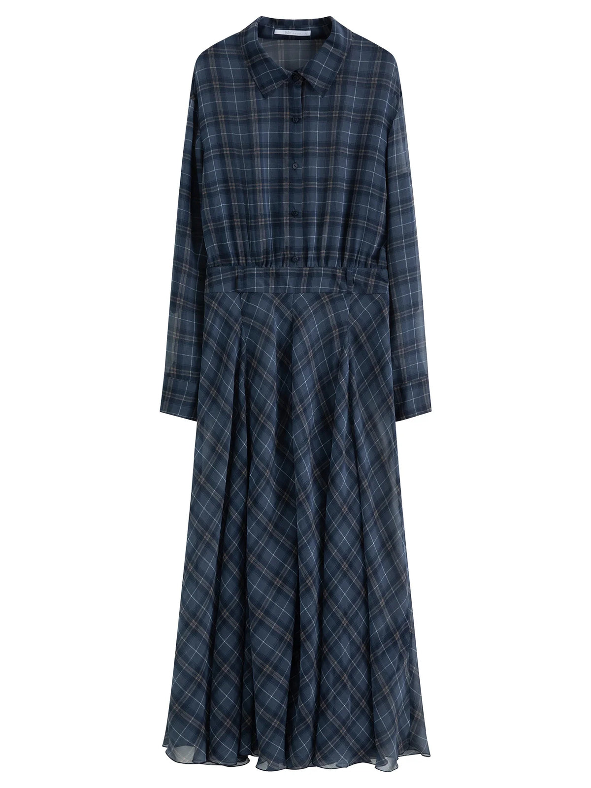 Retro Checkered Elegant Commuter Dress for Women Spring 2026 New Arrival Quick-Drying Easy-Care WIth Inner camisole Dress