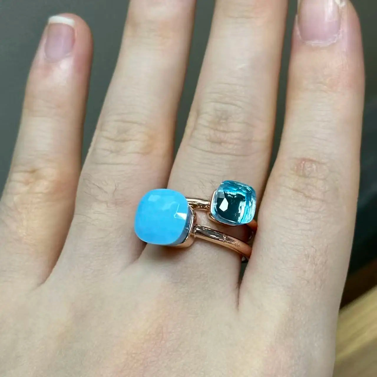 Classic and Petite Ring Set for Women Colorful Cyrstal Fashion Jewelry Gift Vanlentine's Day