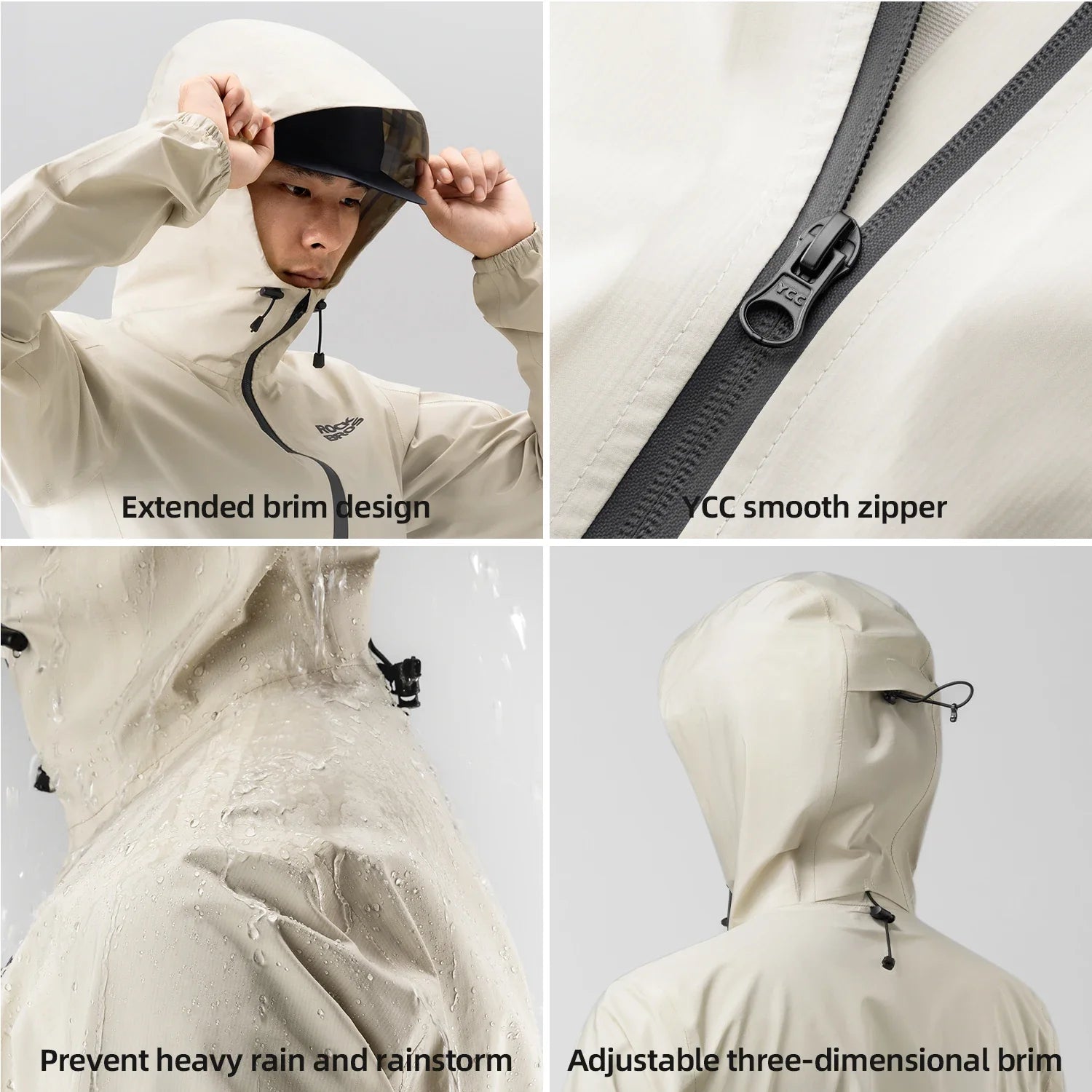 Waterproof Cycling Jacket Raincoat Waterproof Breathable Outdoor Sport Windbreaker Cycling Hiking Men Women EUR Size
