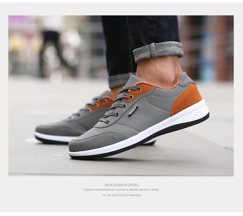 Men Shoes Spring Autumn Waterproof Walking Sneakers Leisure Male Leather Sports Shoes Non-Slip Footwear Tennis for Men