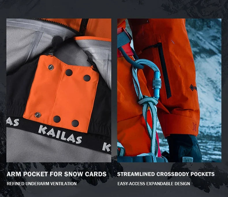 Mont-X Hard Shell Jacket GTX Rainstorm Waterproof Hooded Coats Outdoor Professional Mountaineering Jackets KG2441135