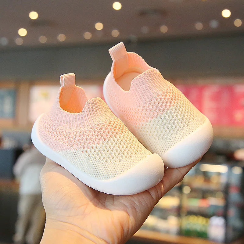 2025 New Spring Summer Mesh Breathable Non-Slip Baby Shoes 6M-36M Boys Girls Sip on Sneakers Casual Sport Shoes First Walkers