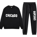 2pcs Men's Sweatshirt Sweatpants Plus Size 1XL-7XL Sports Fashion Casual Printed Male Round Neck Pullover Trousers Set 110-185KG