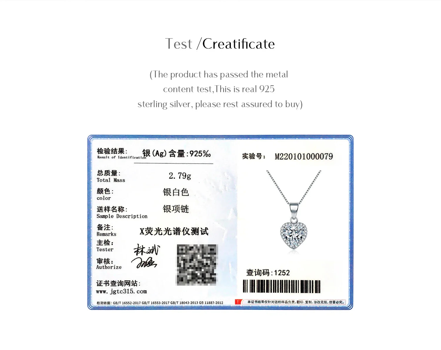 2020 New Design 925 Sterling Silver Heart pendant Fashion Heart Clear Zirconia Classic Wedding Chain Jewelry For Women